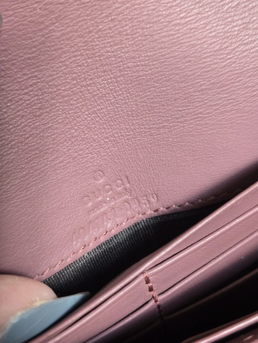 Authentic Gucci Floral Print Chain Wallet in Pink and Green